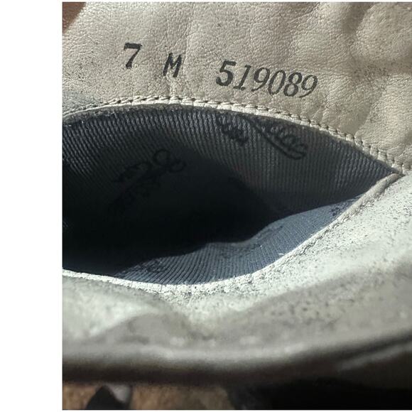 ZODIAC Cowboy Slouch Boots Wingtip Leather Toe Tips Cream Womens Vintage 7M - Picture 7 of 9